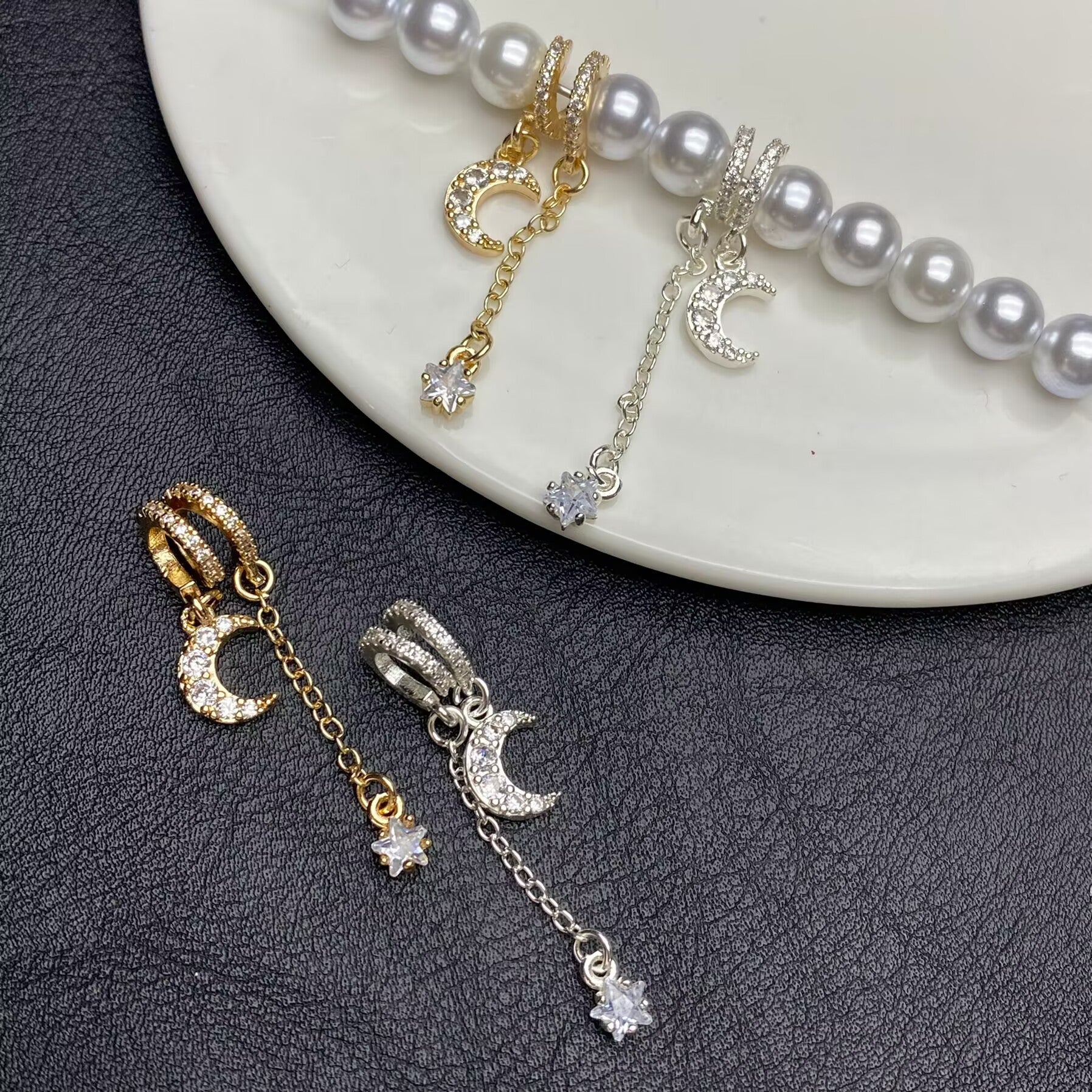 Moondrop Handmade 14k Crystal Bracelet/Bracelet, Original Jewelry Accessories, Diamond-set High-color-retention Beads