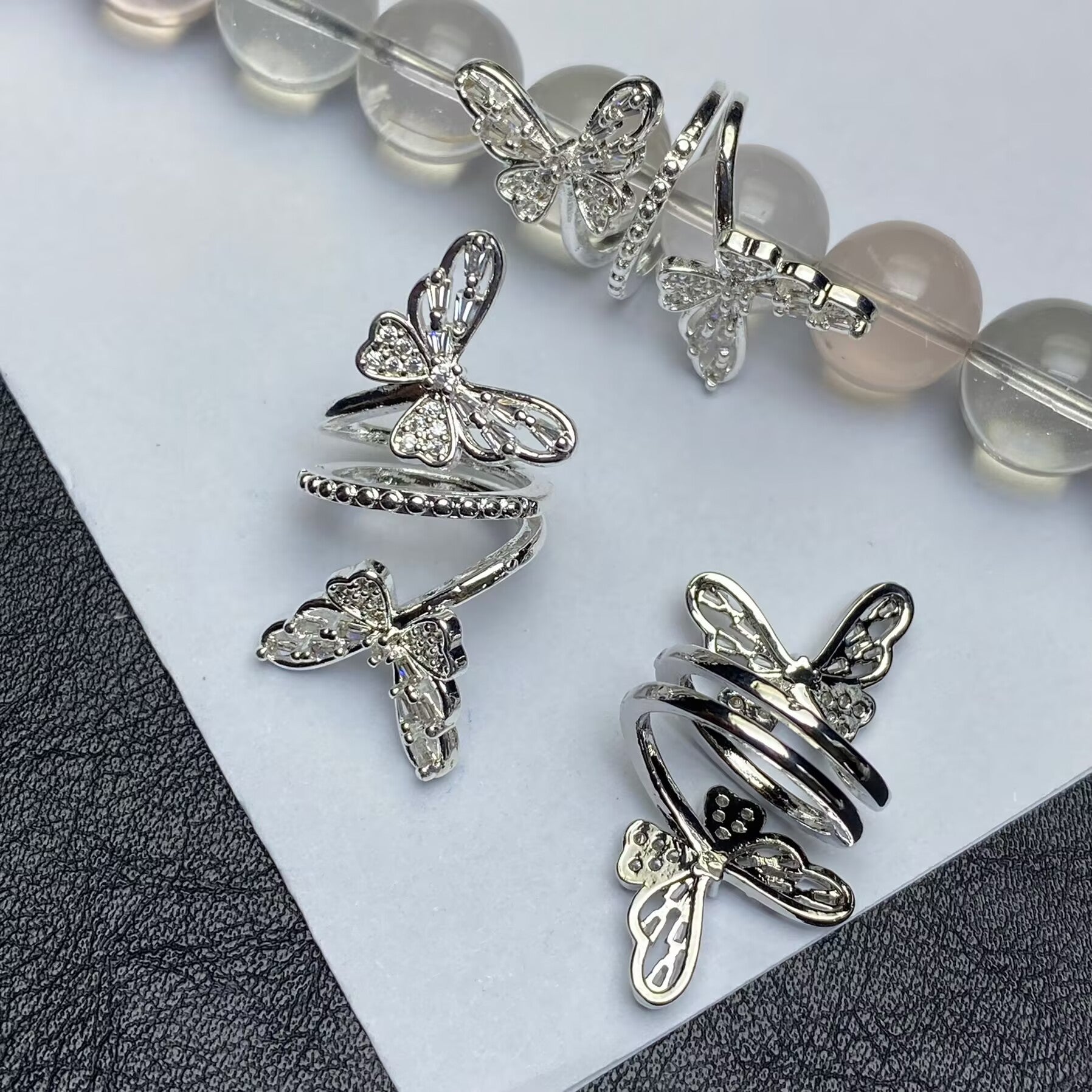 New color-retaining crystal accessories for DIY butterfly beaded bracelet/necklace/running ring bracelet/necklace.