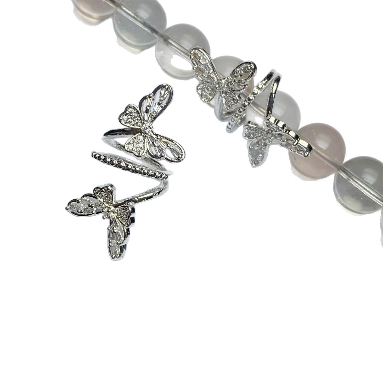 New color-retaining crystal accessories for DIY butterfly beaded bracelet/necklace/running ring bracelet/necklace.