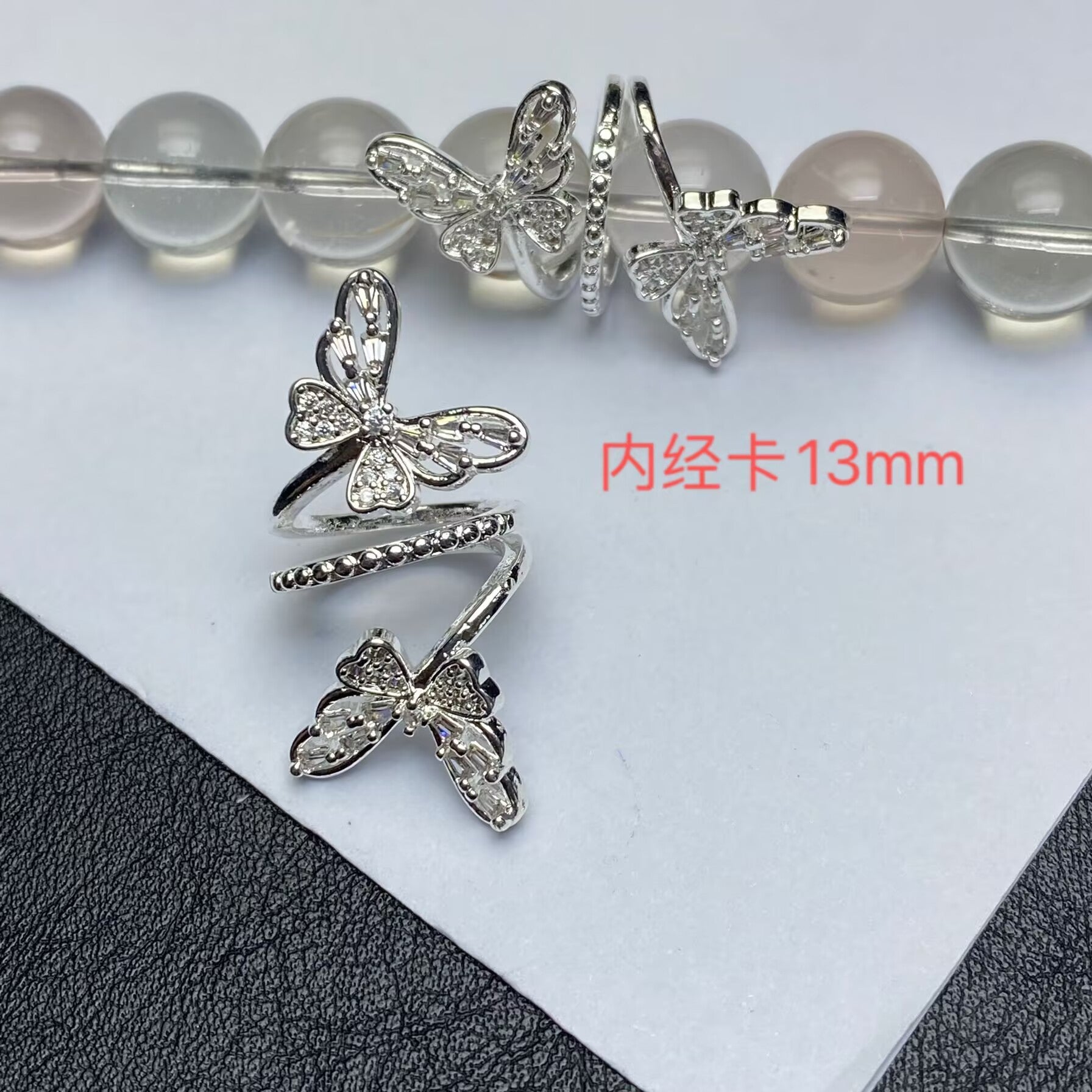 New color-retaining crystal accessories for DIY butterfly beaded bracelet/necklace/running ring bracelet/necklace.