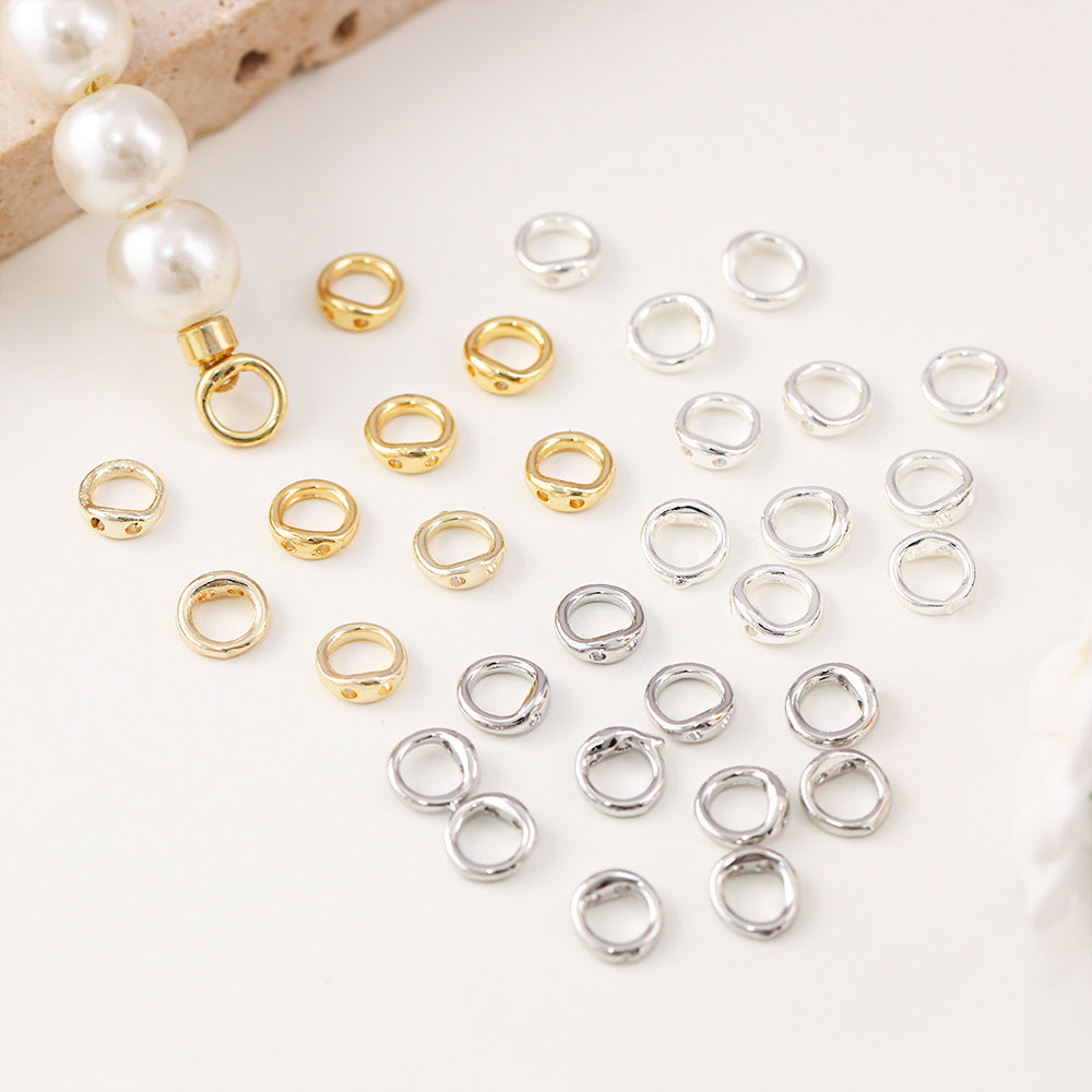 DIY Jumper Ring Accessories Wholesale 18K Copper-Plated Gold Color Retention Bracelet Necklace