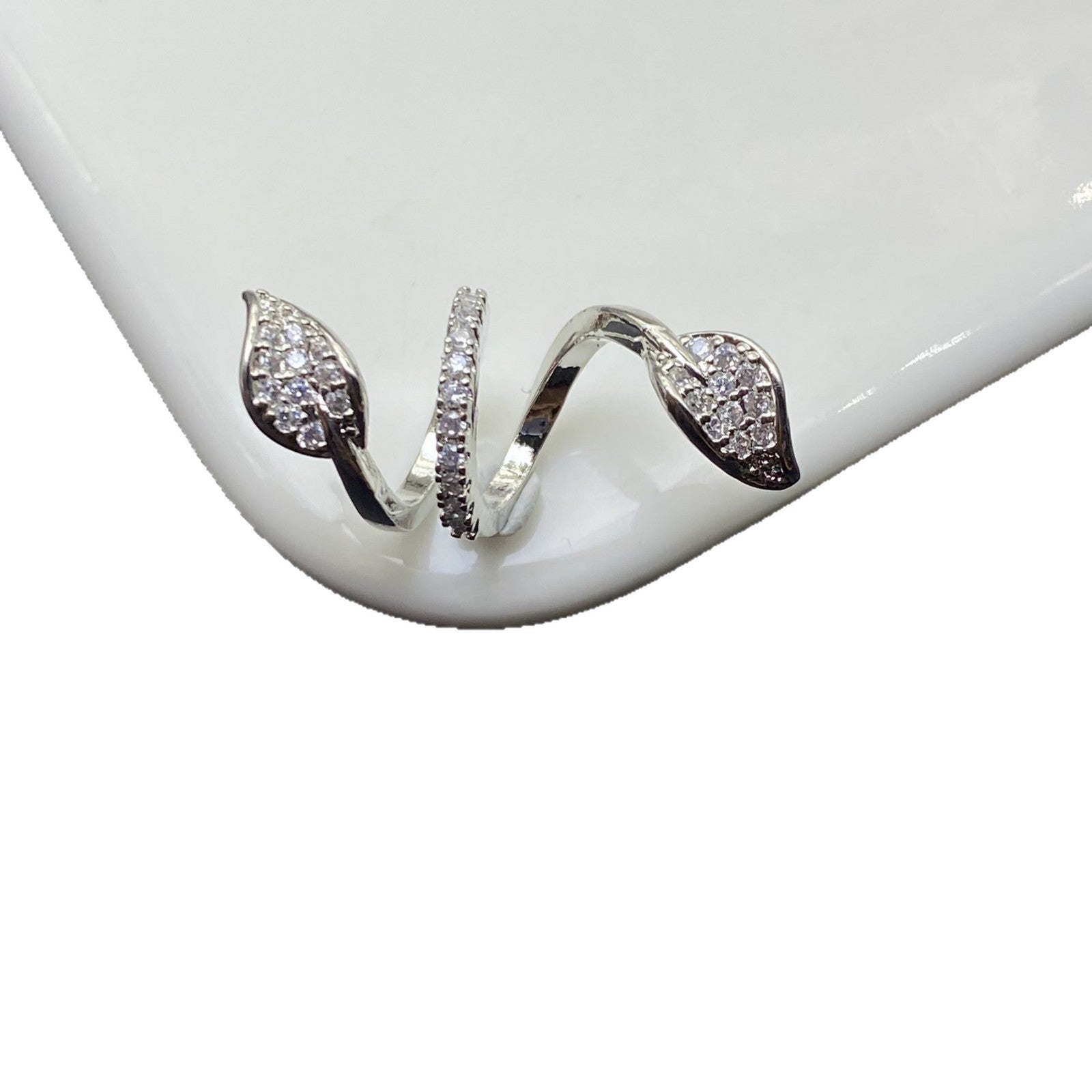 Color Retaining Zircon Leaf Full Diamond Flexible Ring Handmade Crystal Collectables-Autograph Bracelet Bracelet DIY Ornament Accessories Beaded