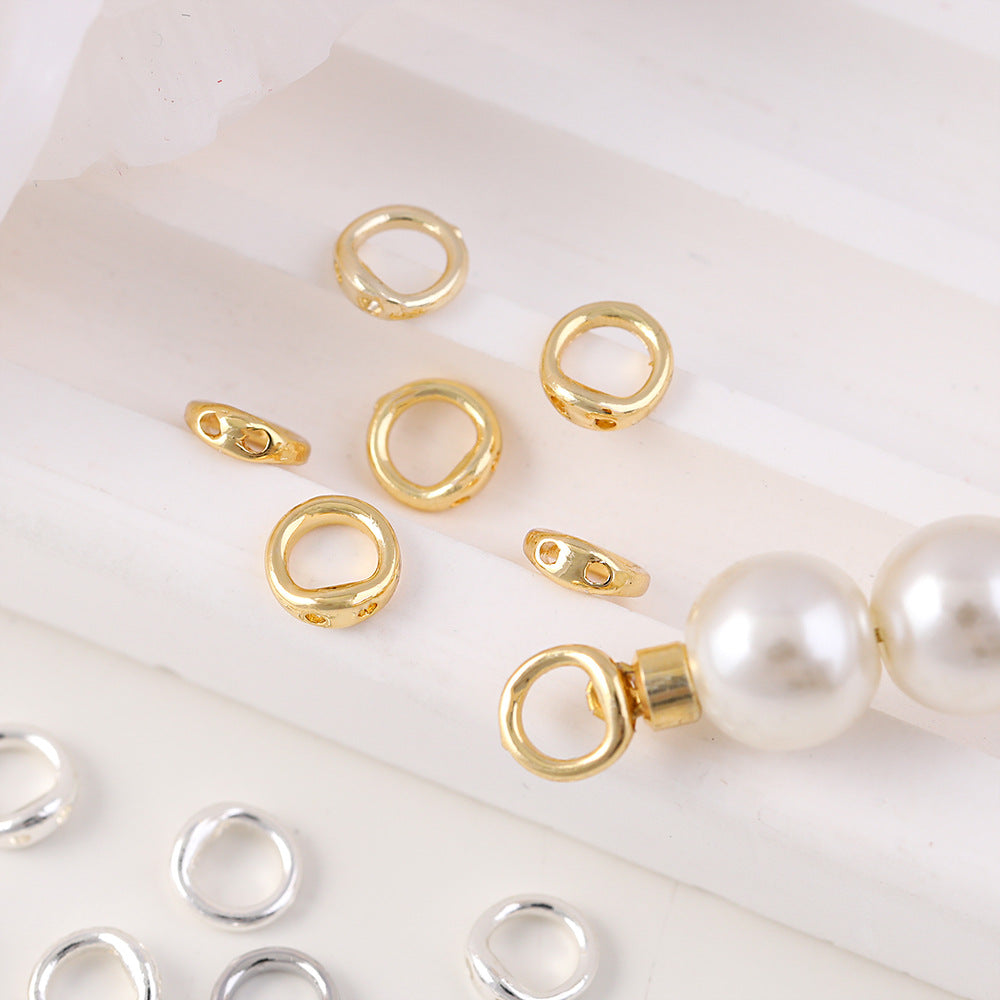 DIY Jumper Ring Accessories Wholesale 18K Copper-Plated Gold Color Retention Bracelet Necklace