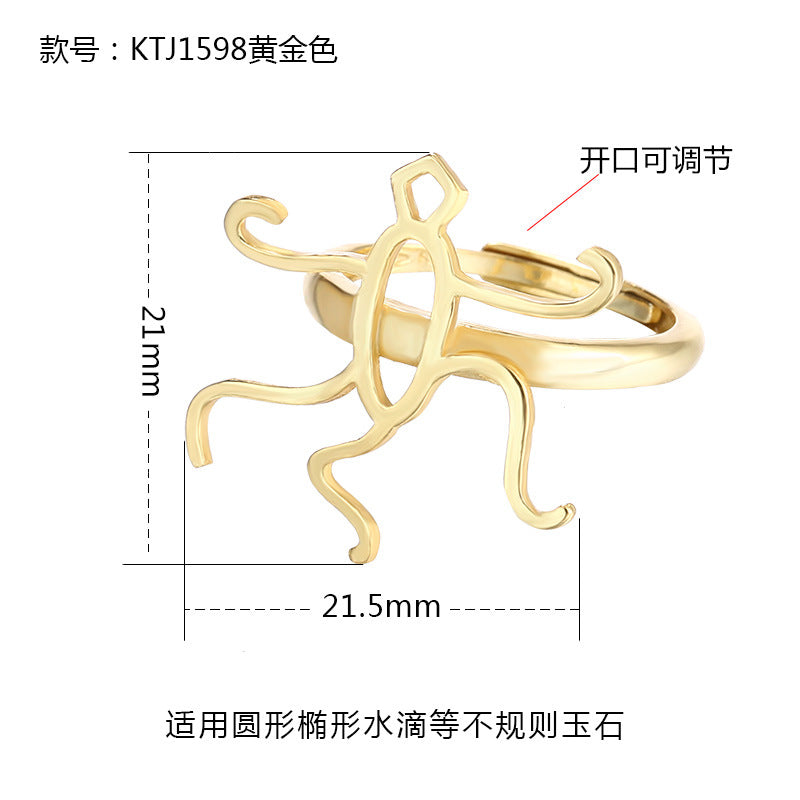 925 Sterling Silver Men's and Women's Ring Frame DIY 