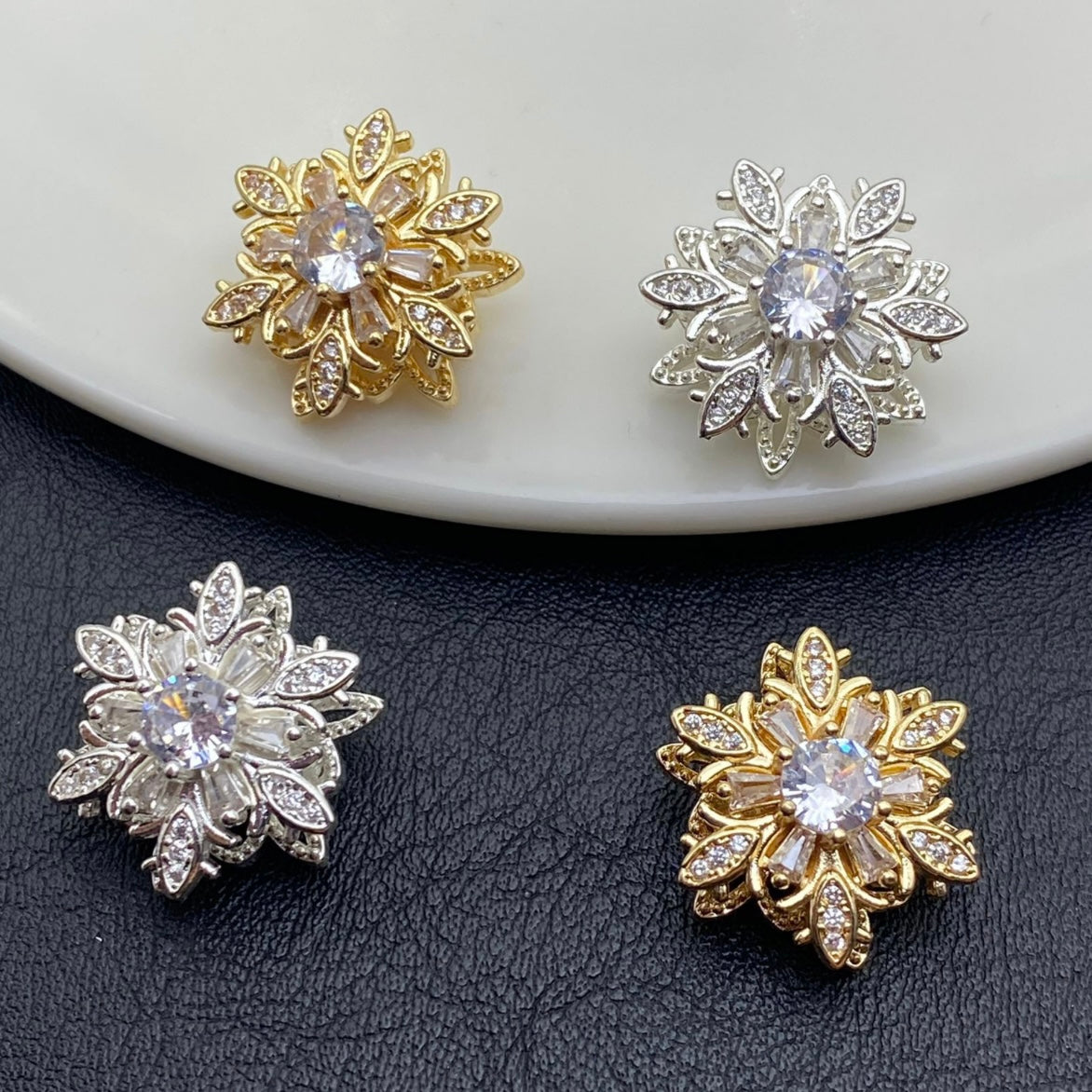 Double-layer  large snowflake spacer beads