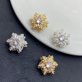 Double-layer rotating large snowflake spacer beads, color-preserving zircon loose beads, micro diamond beads, handmade crystal bracelet/jewelry bracelet.
