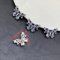 Color-preserving, full-diamond butterfly pattern, through-hole, multi-hole handmade crystal bracelet/jewelry accessory/bead stringing