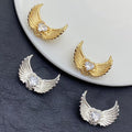 3D angel wings, full diamond heart, color-preserving zircon beads, micro-diamonds, handmade crystal bracelet/jewelry.