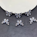 Color-preserving, full-diamond butterfly pattern, through-hole, multi-hole handmade crystal bracelet/jewelry accessory/bead stringing