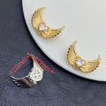 3D angel wings, full diamond heart, color-preserving zircon beads, micro-diamonds, handmade crystal bracelet/jewelry.