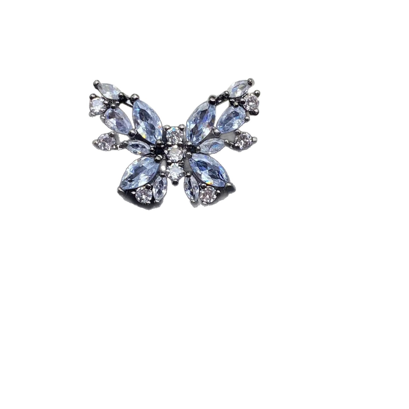 Color-preserving, full-diamond butterfly pattern, through-hole, multi-hole handmade crystal bracelet/jewelry accessory/bead stringing