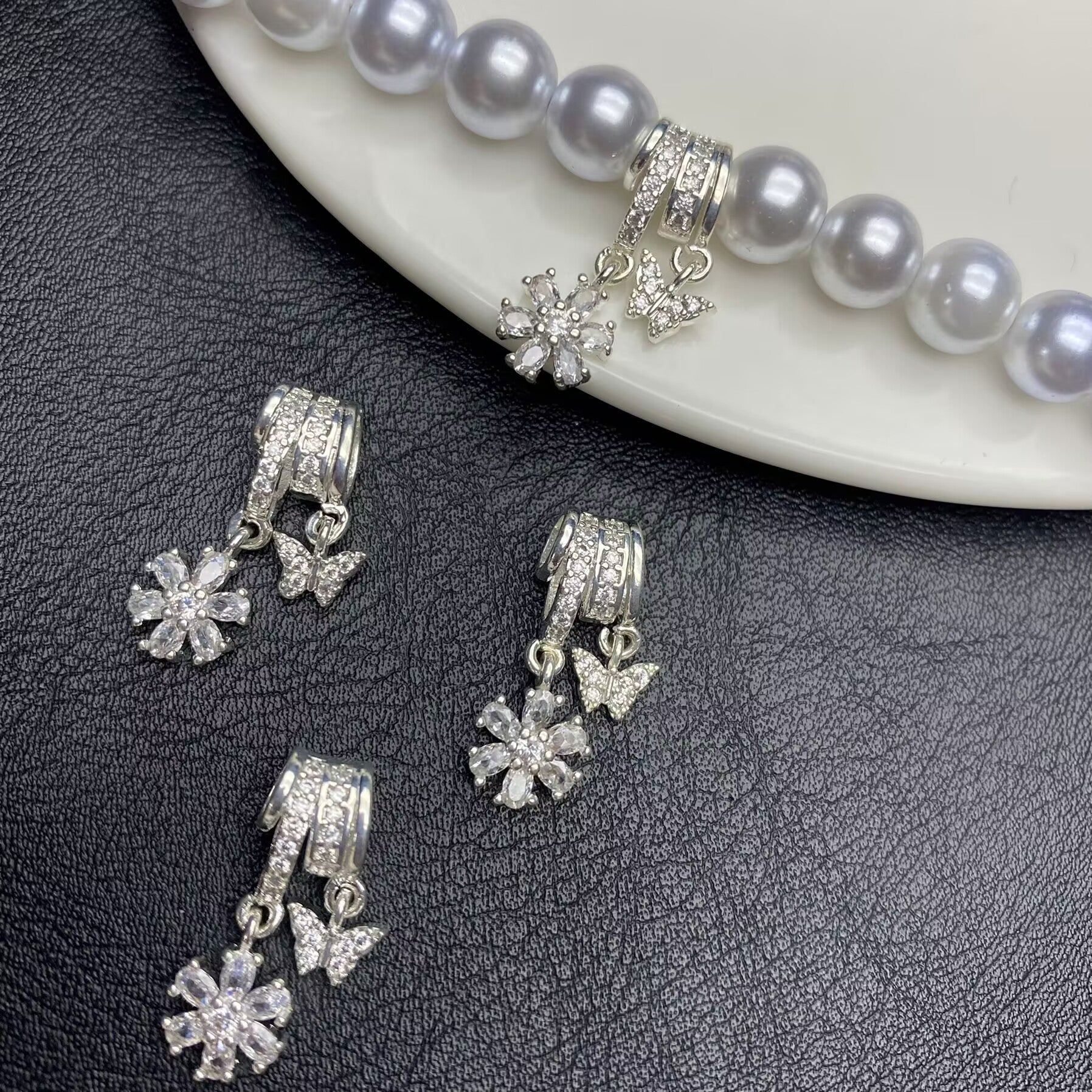 Small Flower Butterfly Drip Handmade Diy14k Crystal Collectables-Autograph Bracelet Bracelet Original Jewelry Accessories Diamond High Color Retention