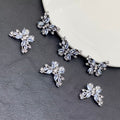 Color-preserving, full-diamond butterfly pattern, through-hole, multi-hole handmade crystal bracelet/jewelry accessory/bead stringing