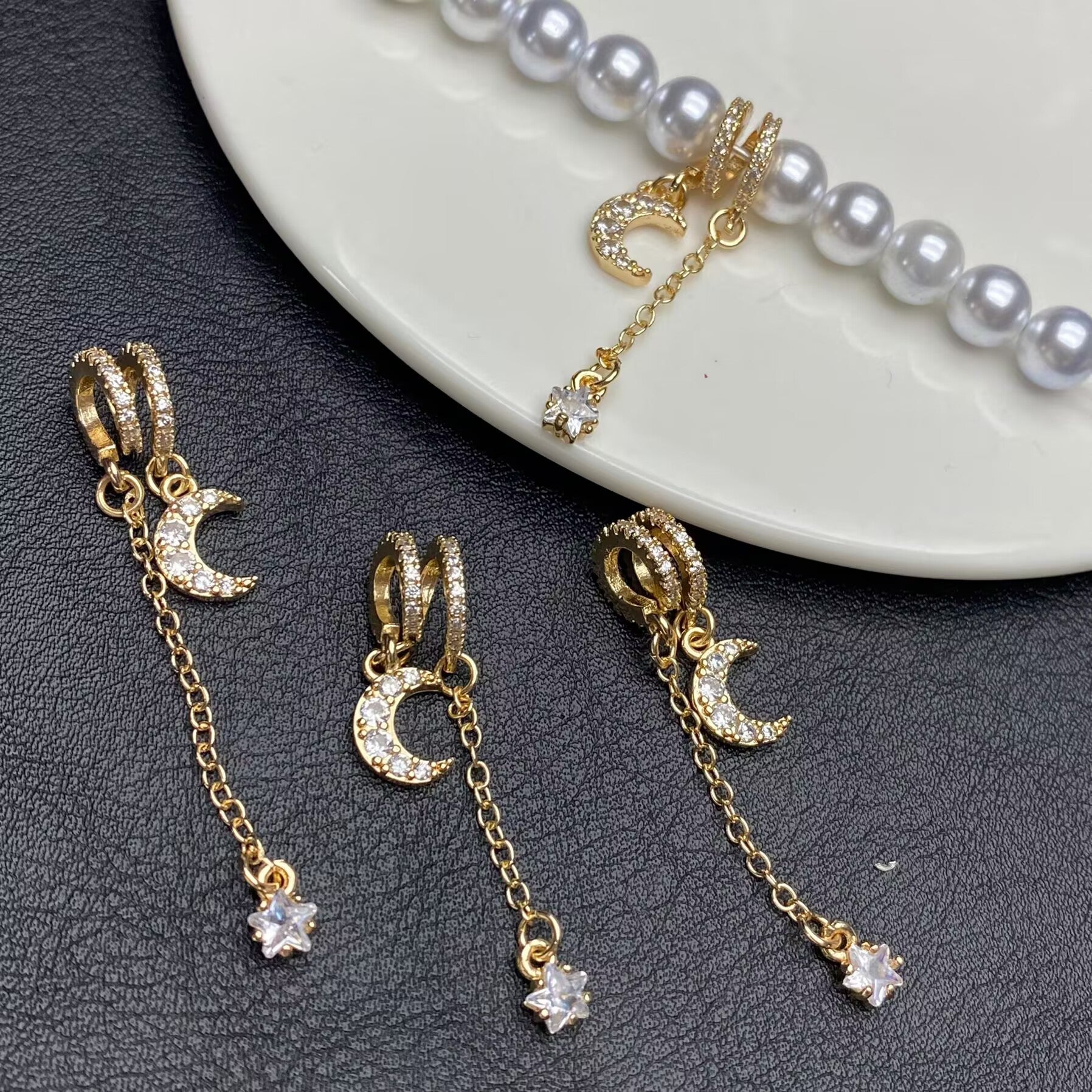 Moondrop Handmade 14k Crystal Bracelet/Bracelet, Original Jewelry Accessories, Diamond-set High-color-retention Beads