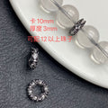 Zircon spacers, DIY 14k crystal bracelet/jewelry accessory, diamond-encrusted beads, trendy Instagram style.