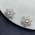 Double-layer rotating large snowflake spacer beads, color-preserving zircon loose beads, micro diamond beads, handmade crystal bracelet/jewelry bracelet.