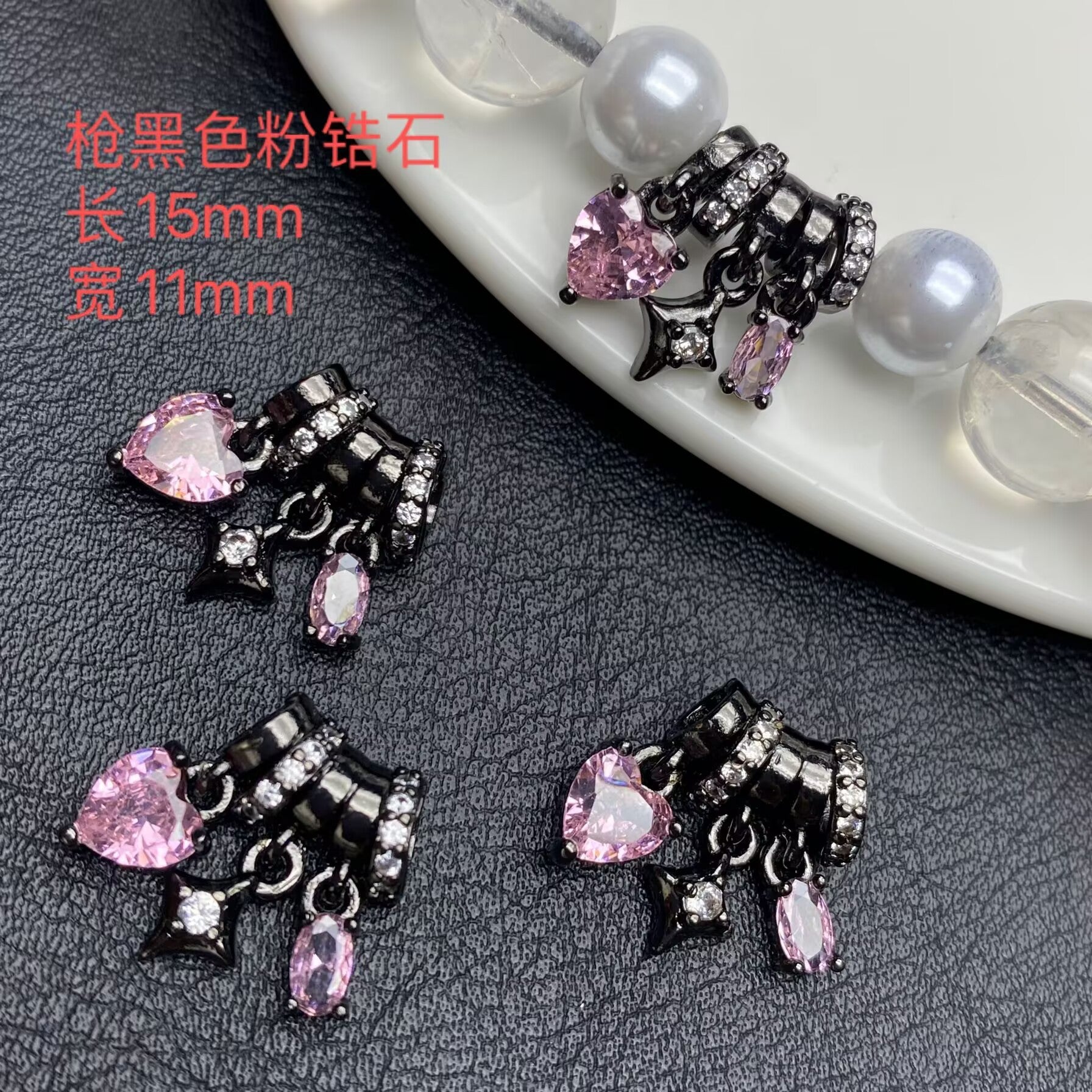 DIY 14k crystal bracelet/jewelry accessory with diamond inlay